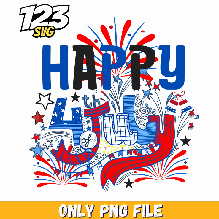 happy 4th of july fireworks rockets stars png, fourth of july fireworks images, 4th of july fireworks and sparklers - 123SVG Store