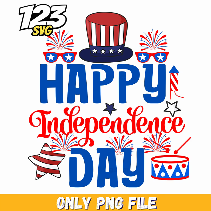 happy independence day uncle sam hat fireworks drum png, uncle sam hat independence day, independence day uncle sam hat png - 123SVG Store