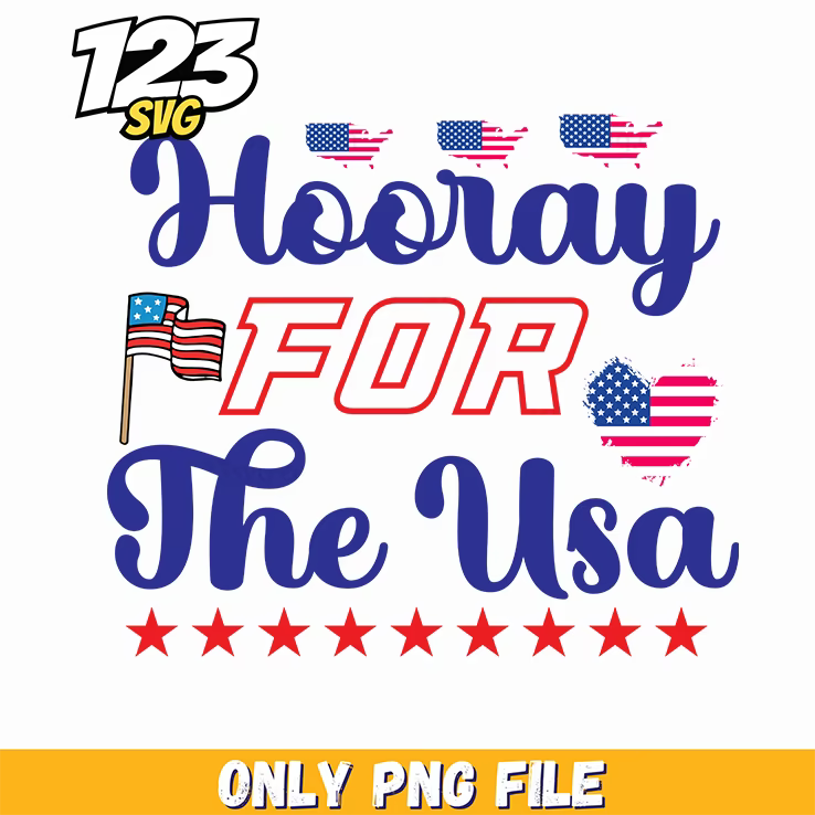 hooray for the usa flag hearts stars png, usa flag hearts and stars png, usa hearts and stars flag png - 123SVG Store