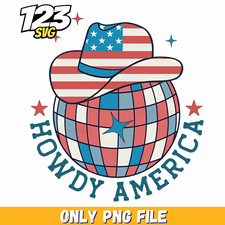 howdy america cowboy hat disco png, cowboy hat bunny png, cowboy hat design png - 123SVG Store