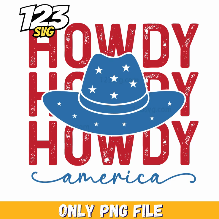 howdy america png, usa pride png, greeting america png - 123SVG Store