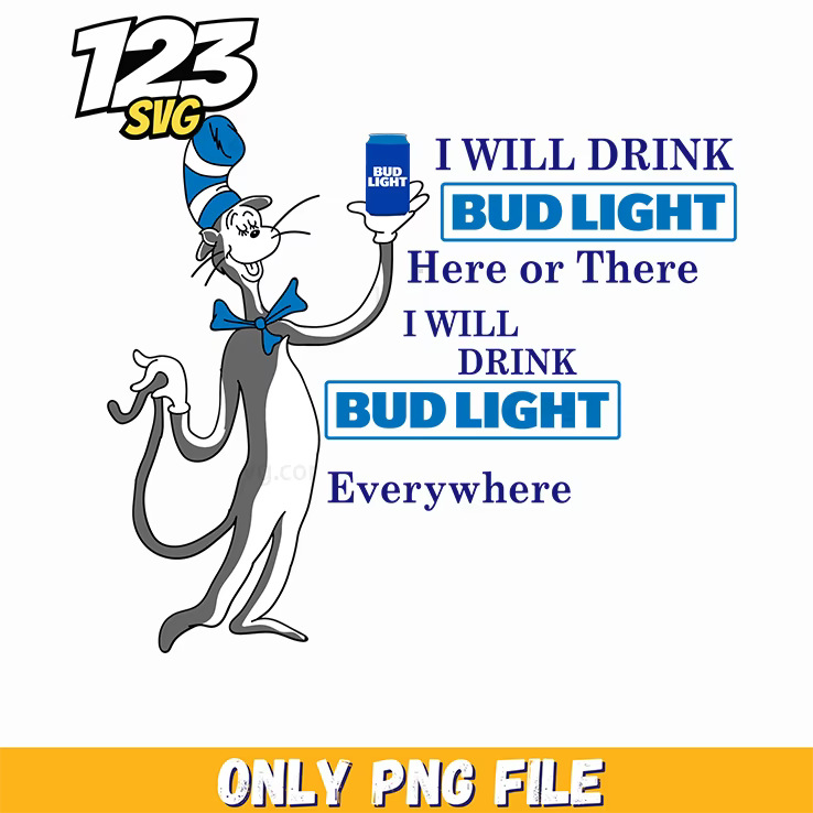 i will drink bud light funny dr seuss png, funny zoey christmas png, funny design of kpop band png - 123SVG Store