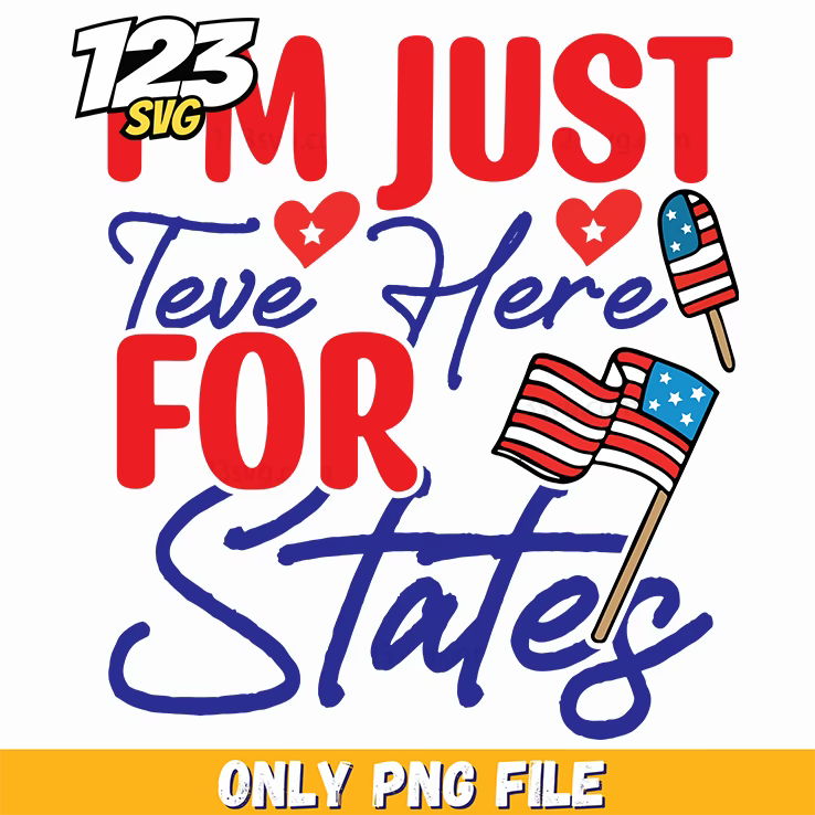 im just here for the states popsicles flags png, summer popsicles flags usa, usa popsicles flags summer - 123SVG Store