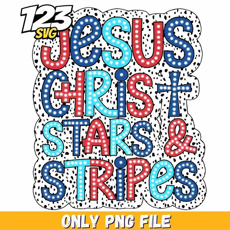 jesus crst stars stripes bubble png, patriotic bubble images, us flag bubble png - 123SVG Store
