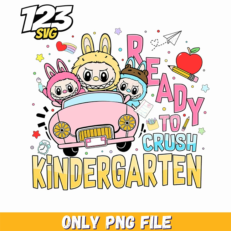 kindergarten labubu, little elephant labubu, labubu kindergarten teacher - 123SVG Store