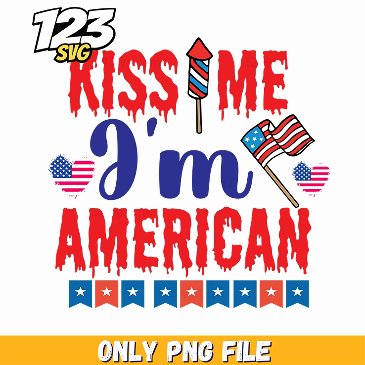 kiss me im american rocket hearts flag png, rocket hearts american flag png, rocket hearts american flag kiss me - 123SVG Store