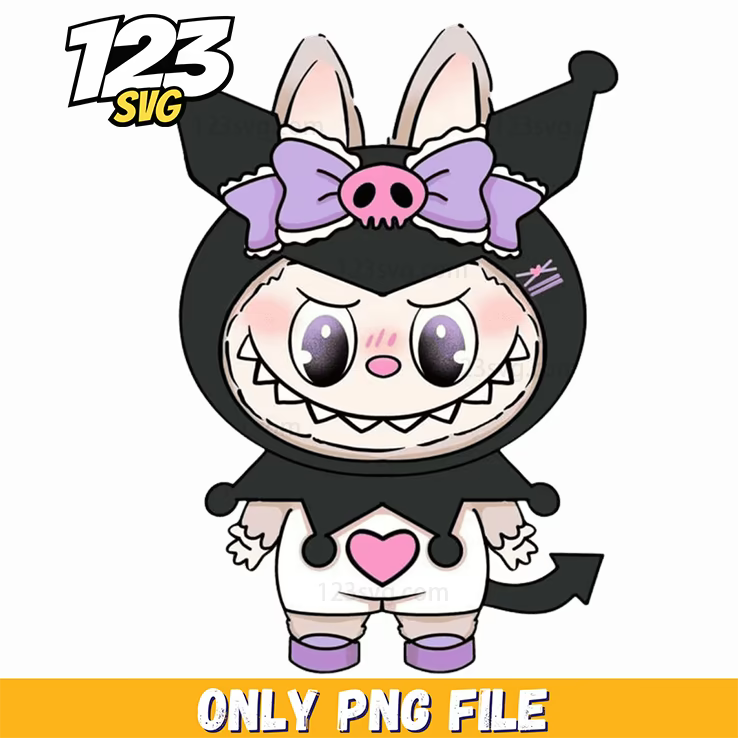 kuromi labubu png funny png, labubu funny png, labubu funny images - 123SVG Store