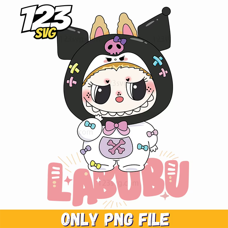 kuromi labubu png funny, kuromi labubu cute, labubu funny anime characters - 123SVG Store