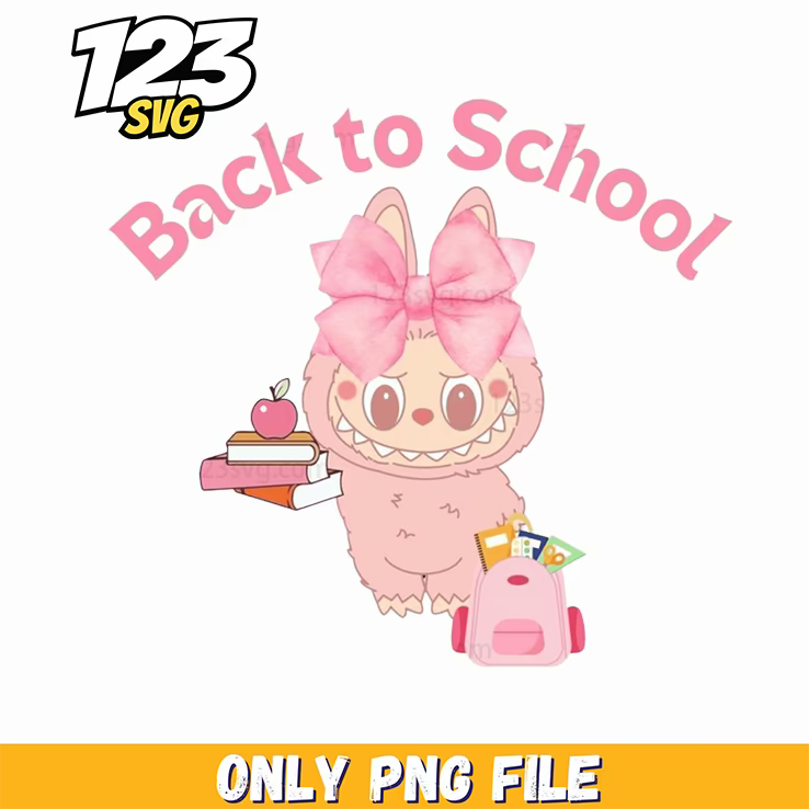 labubu back to school png, back to school supplies, labubu school png - 123SVG Store