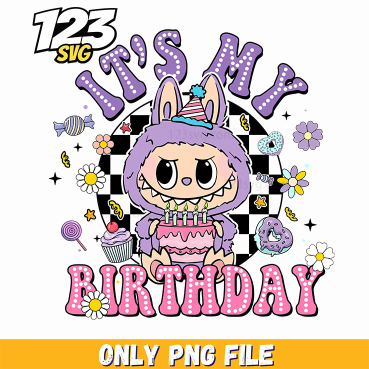 labubu birthday party png, labubu happy birthday png, labubu birthday png - 123SVG Store