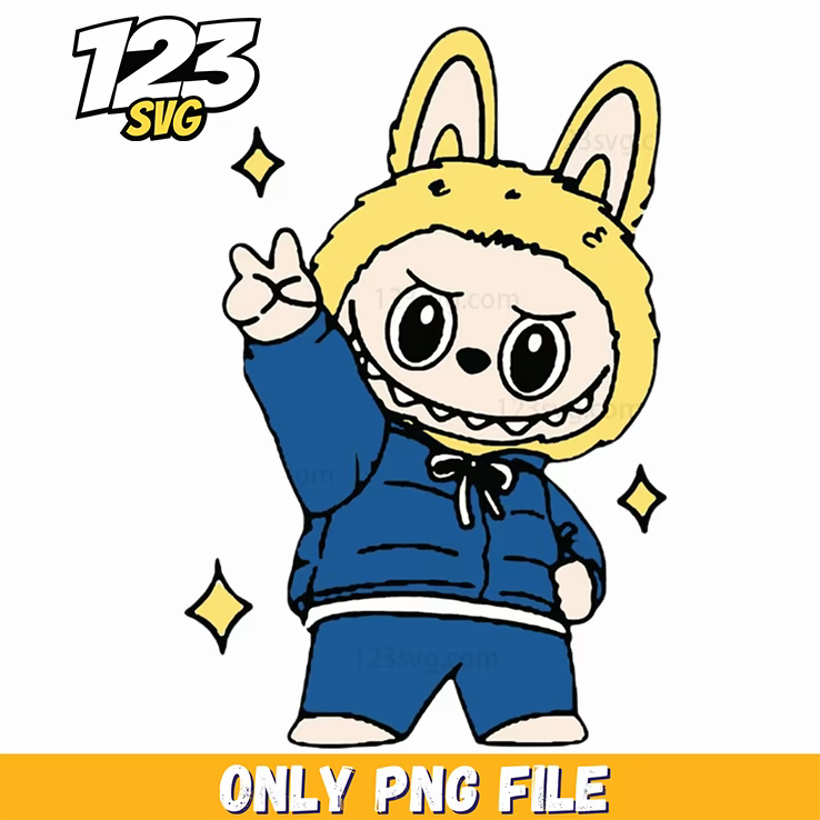 labubu blue hoodie kawaii png, kawaii blue hoodie anime, blue kawaii anime hoodie - 123SVG Store