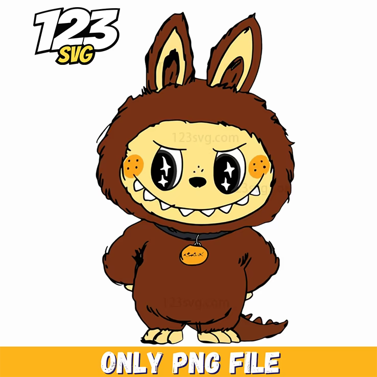 labubu brown monster costume png, brown monster costume, brown monster png - 123SVG Store