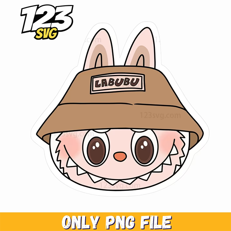 labubu bucket hat sticker png, custom bucket hat stickers png, bucket hat sticker png set - 123SVG Store