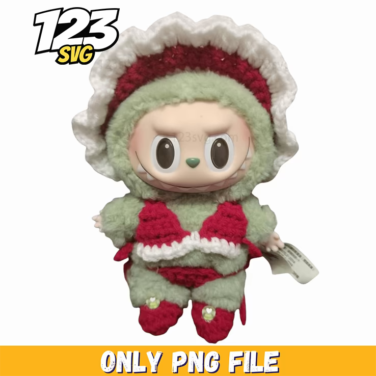 labubu christmas doll png, labubu christmas doll, labubu doll christmas - 123SVG Store
