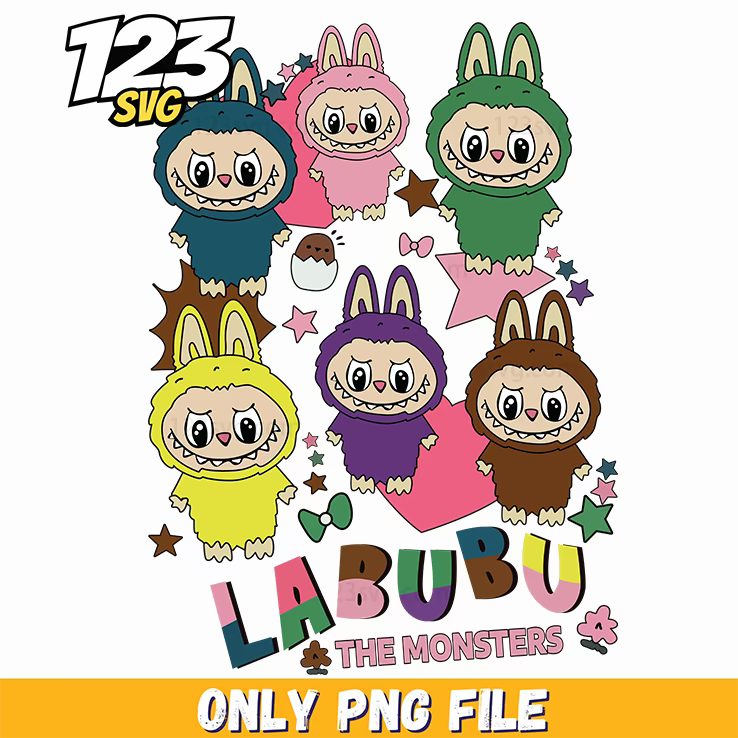 labubu colorful monsters png, colorful monsters png, colorful monster png for free - 123SVG Store