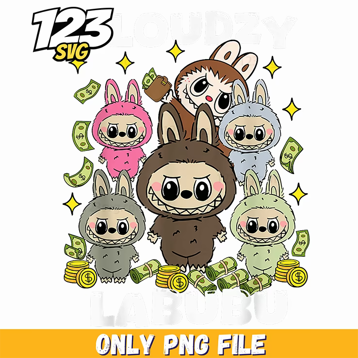 labubu monsters family png, kawaii monsters family png, cute monster family png - 123SVG Store