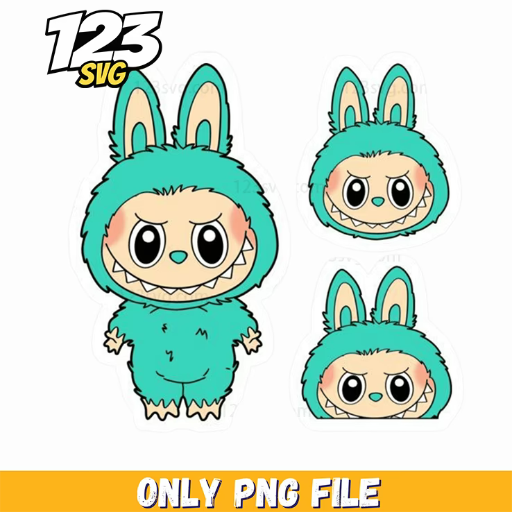 labubu pastel bunny stickers png, labubu pastel stickers, bunny stickers png - 123SVG Store