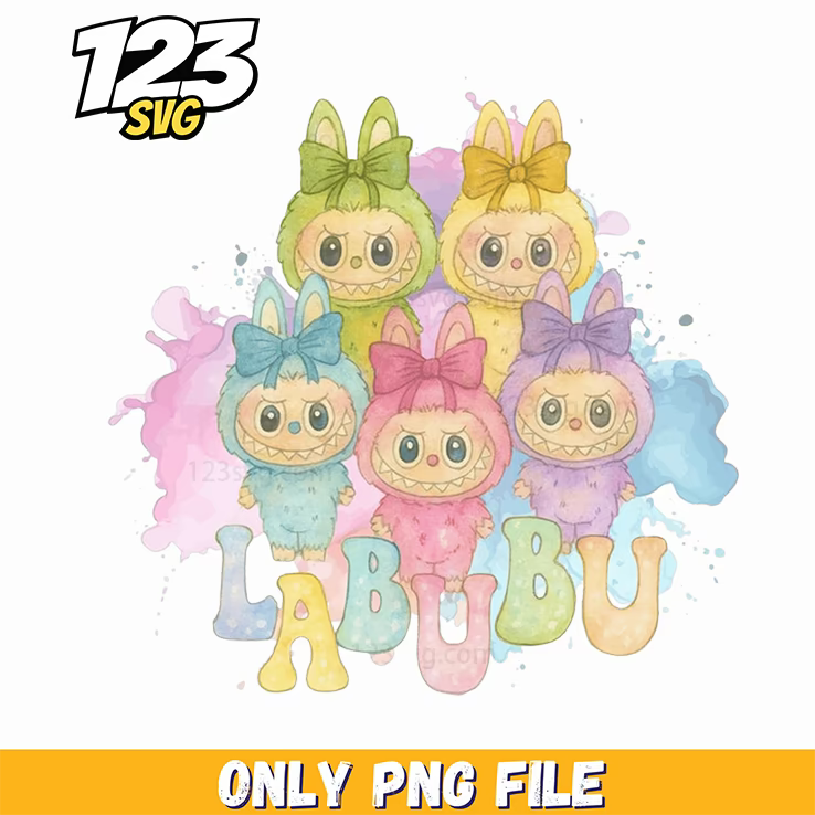 labubu pastel cloud friends png, labubu pastel cloud friends, labubu pastel friends - 123SVG Store