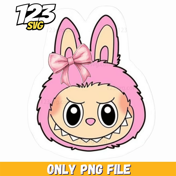 labubu pink bunny sticker png, pink bunny stickers, pink bunny sticker clipart - 123SVG Store