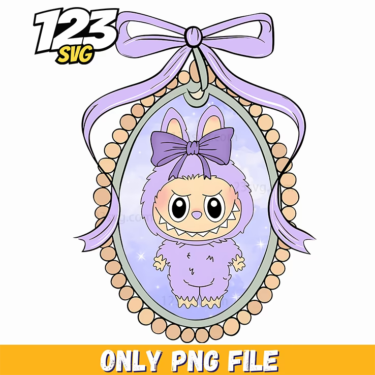 labubu purple ornament frame png, purple ornament frame png, purple ornament frame - 123SVG Store