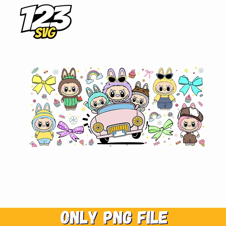 labubu road trip kawaii png, kawaii road trip png, kawaii road trip stickers - 123SVG Store