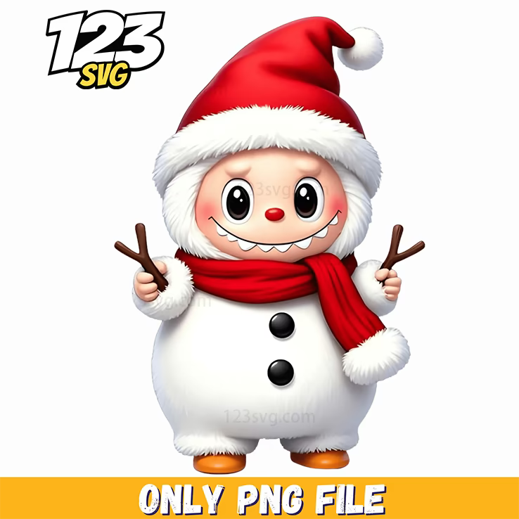 labubu snowman christmas png, snowman christmas clipart, snowman christmas vector - 123SVG Store