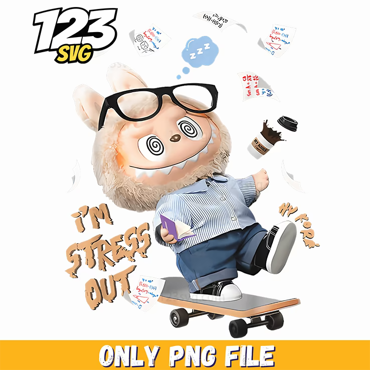 labubu stressed out meme png, stressed out meme, labubu stressed out - 123SVG Store