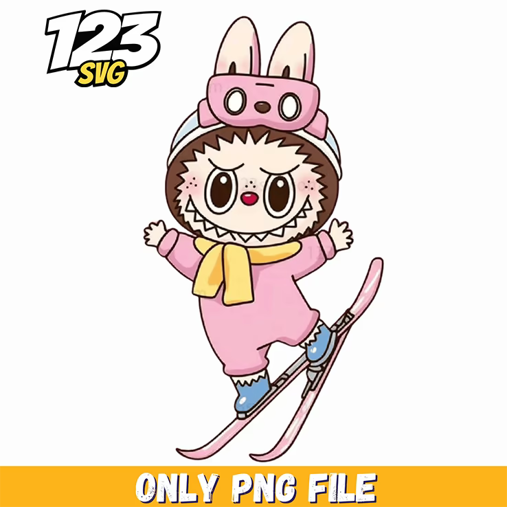 labubu winter ski bunny png, winter ski bunny png, ski bunny winter png - 123SVG Store