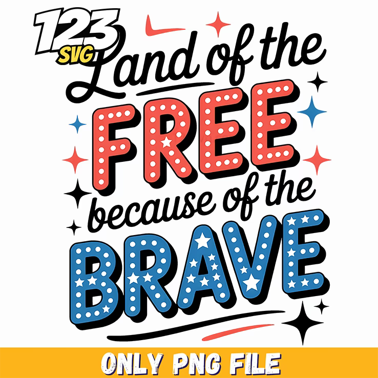 land of the free distressed typography png, distressed typography png, distressed typography design png - 123SVG Store
