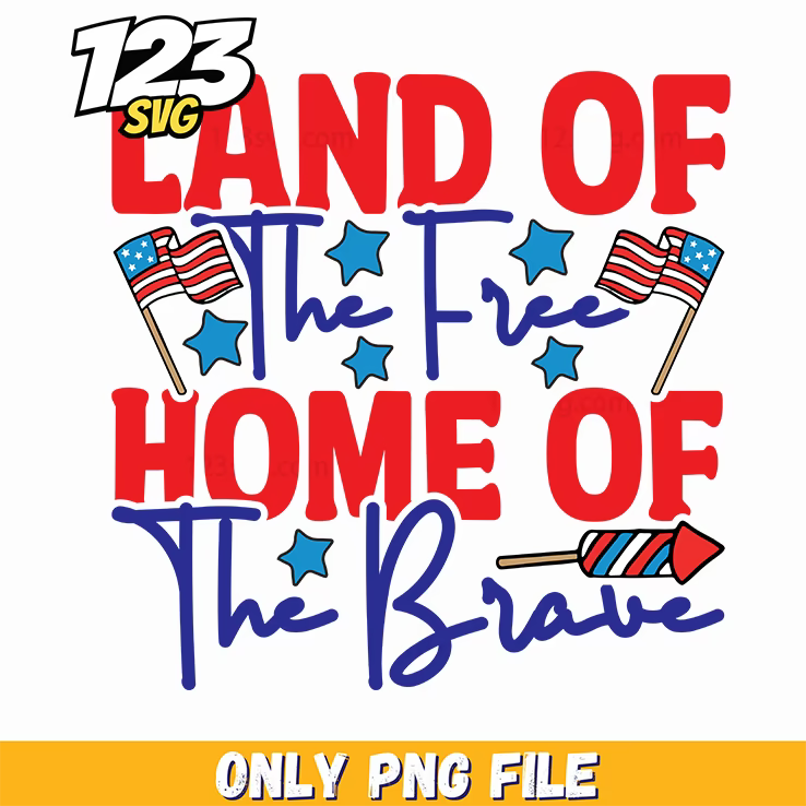 land of the free home of the brave flags png, american flag png, free home of the brave flags - 123SVG Store