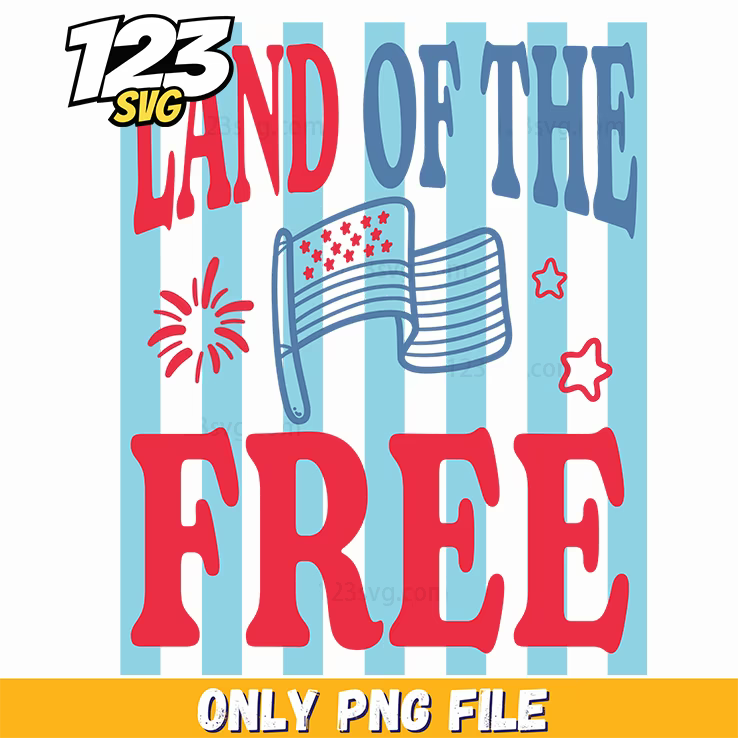 land of the free png, land of the free design png, american land of the free png - 123SVG Store