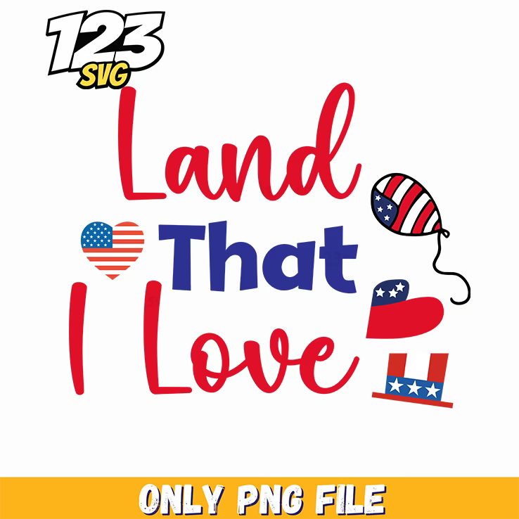 land that i love hearts balloon uncle sam hat png, uncle sam hat balloon, red white and blue balloon hat - 123SVG Store