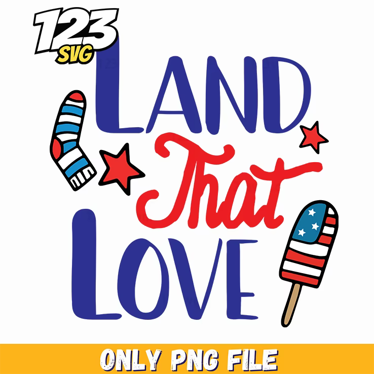 land that i love sock popsicle stars png, land that i love sock popsicle, popsicle sock land that i love - 123SVG Store