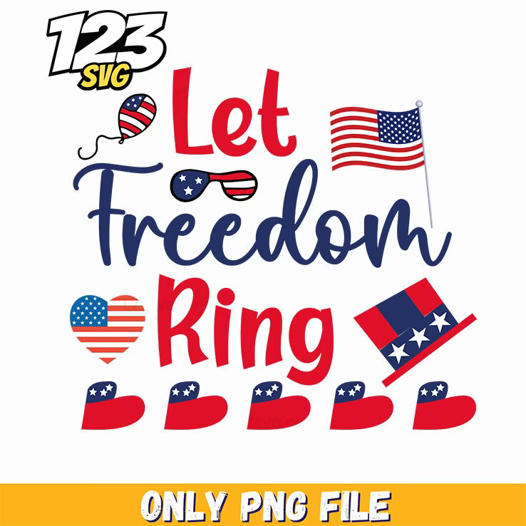 let freedom ring flag hearts uncle sam hats png, patriotic uncle sam hat, uncle sam flag hat - 123SVG Store