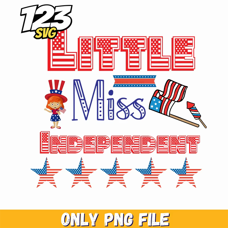little miss independent uncle sam hat little girl flags stars png, little girl uncle sam hat, stars and stripes little girl hat - 123SVG Store