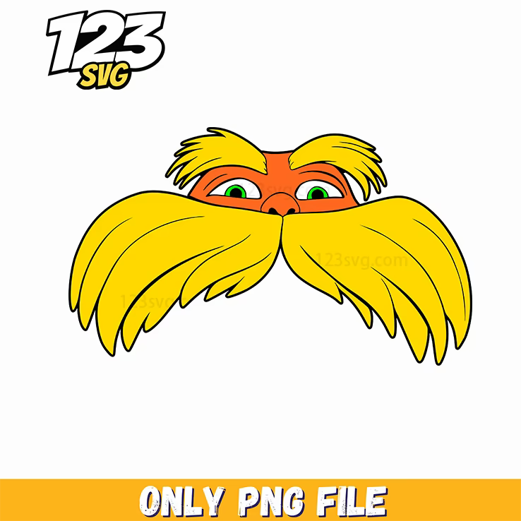 lorax eyes close up dr seuss png, the lorax close up, dr seuss the lorax character - 123SVG Store