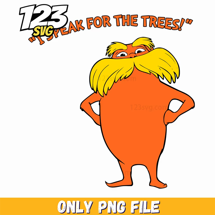 lorax speak for the trees design dr seuss png, christmas tree png, christmas design png - 123SVG Store