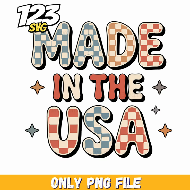 made in the usa checkerboard badge png, all colorful labubu characters png, popmart usa png - 123SVG Store