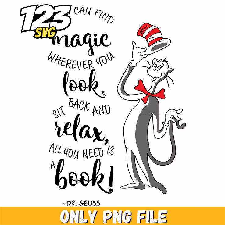 magic wherever you look dr seuss png 2, dr seuss everywhere you look, everywhere you look dr seuss - 123SVG Store