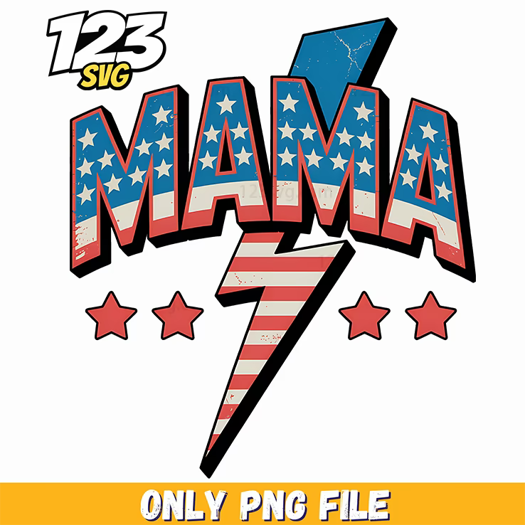 mama flag patchwork lightning bolt png, we are all turning point png, charlie kirk book png - 123SVG Store