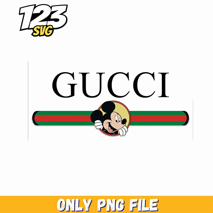 mickey gucci png, mickey mouse co est 1928 png, disney character ice cream png images - 123SVG Store