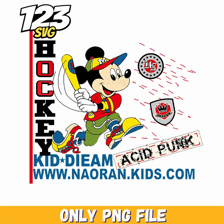 mickey hockey png, hockey png, ncaa png - 123SVG Store