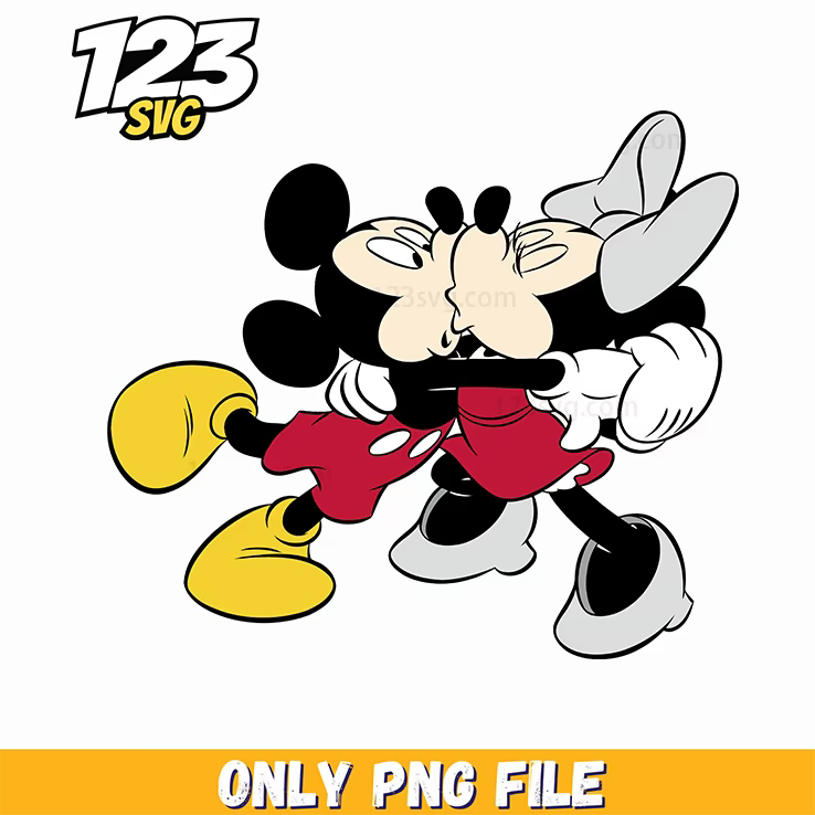 mickey kiss png, minnie mickey kiss png, mickey mouse kiss me valentine - 123SVG Store