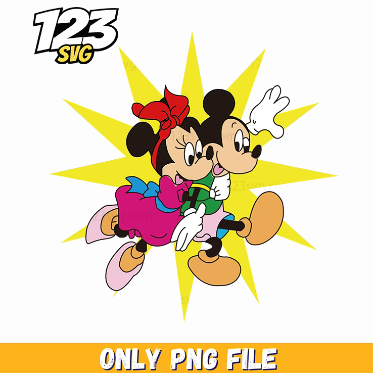 mickey minnie retro png, minnie mouse retro christmas png, mickey and minnie mouse retro framed png - 123SVG Store