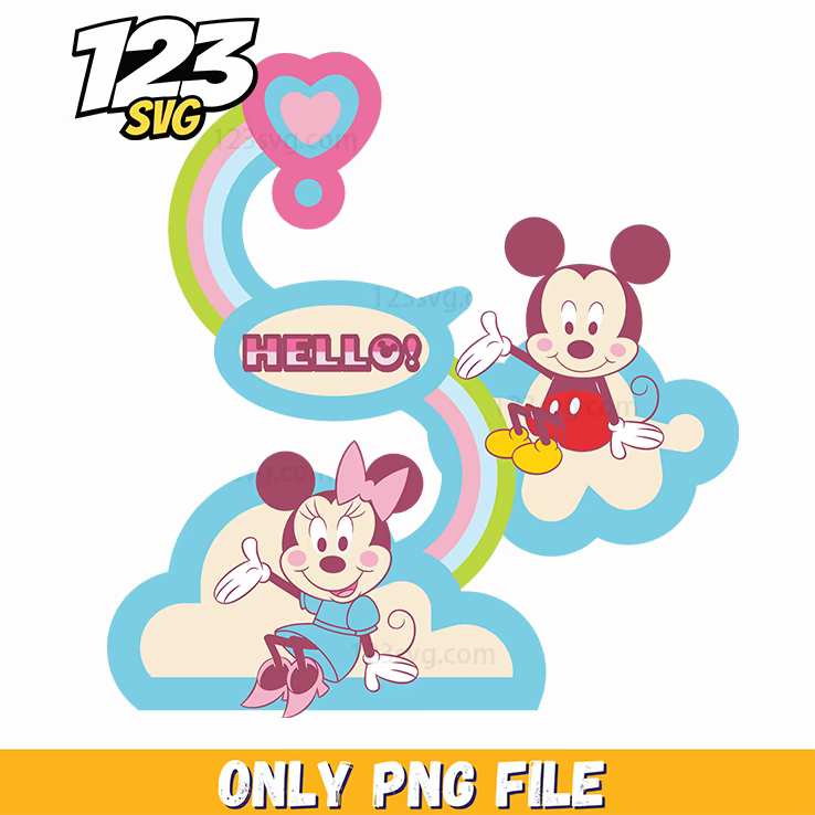 mickey rainbow png, mickey mouse png, rainbow be kind autism png - 123SVG Store
