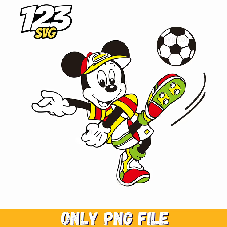 mickey soccer png, mickey mouse game day soccer png, mickey game day soccer png - 123SVG Store