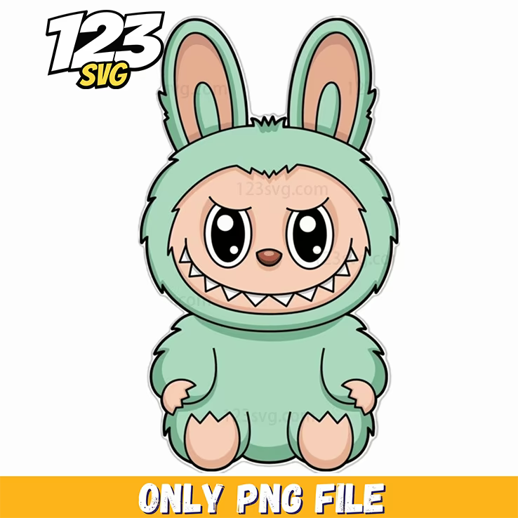 mint green labubu png, labubu png, labubu png icons - 123SVG Store