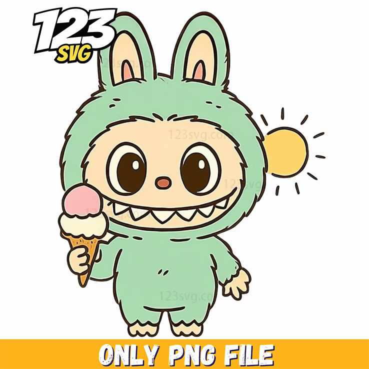 mint ice cream labubu png, labubu png free, labubu png transparent - 123SVG Store