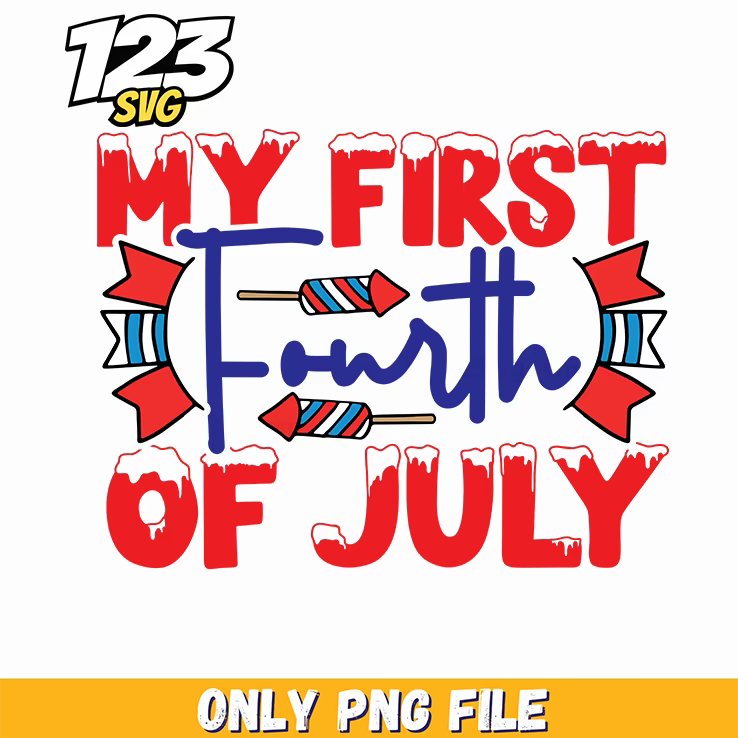 my first fourth of july rockets stars png, fourth of july rockets, july rockets and stars - 123SVG Store