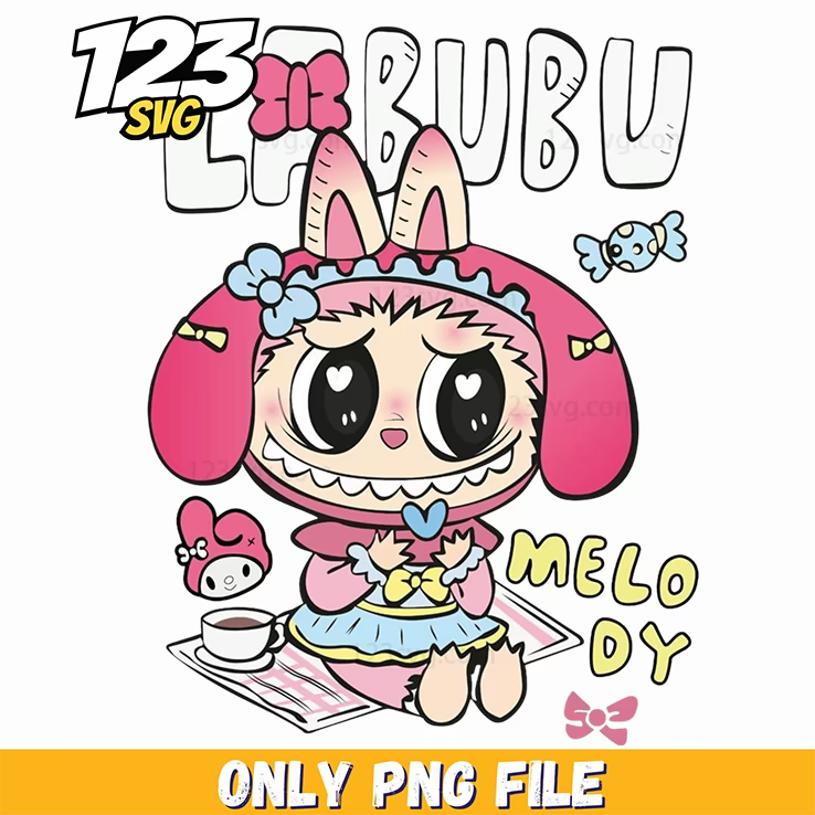 my melody study labubu png, labubu study, labubu png study resources - 123SVG Store